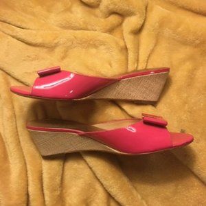 Kate Spade Pink Patent Leather Sandal Slides